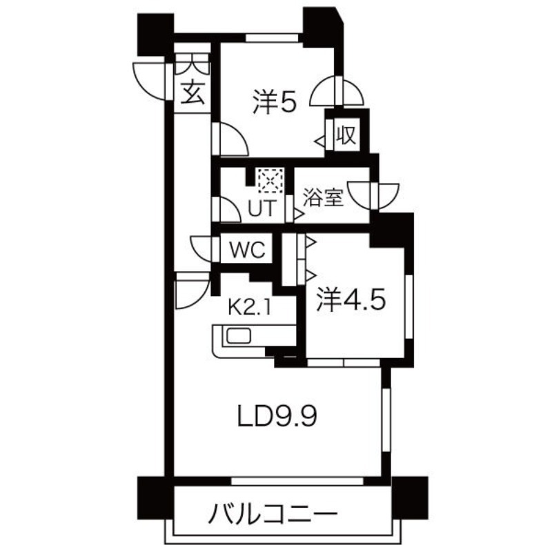 ヴォーネン円山裏参道の間取り