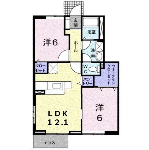 フォンテーヌＣの間取り