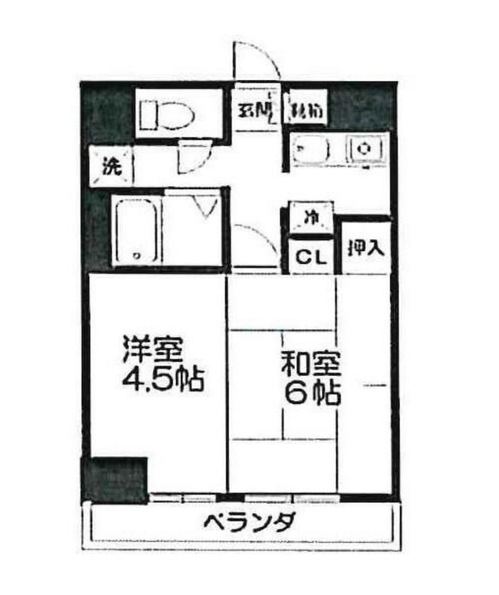 仙台市若林区清水小路のマンションの間取り