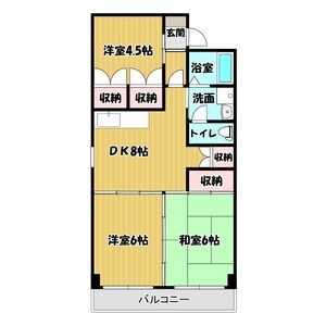 グランシャリオ89　A棟の間取り