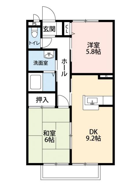 伊賀市平野東町のアパートの間取り