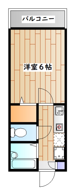 川崎市高津区下作延のアパートの間取り