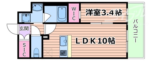 吹田市垂水町のマンションの間取り