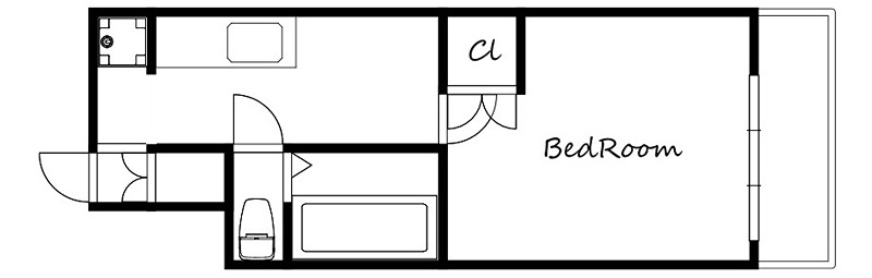 姫路市伊伝居のマンションの間取り