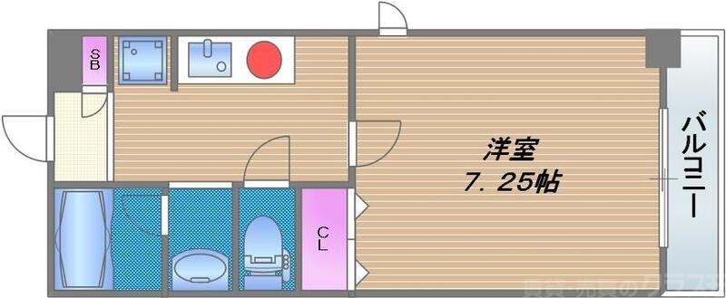 大阪市東成区大今里のマンションの間取り