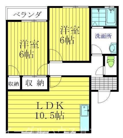 サーブＭＡＤＡ　Ａ棟の間取り