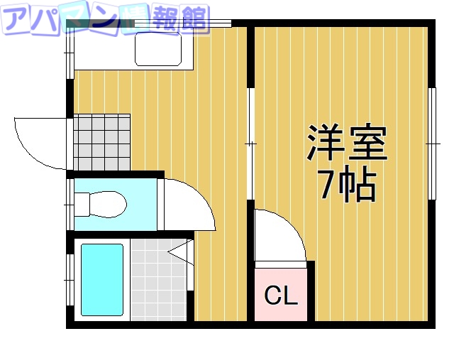 【新潟市中央区南長潟のアパートの間取り】