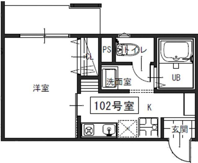 【横浜市磯子区杉田のアパートの間取り】