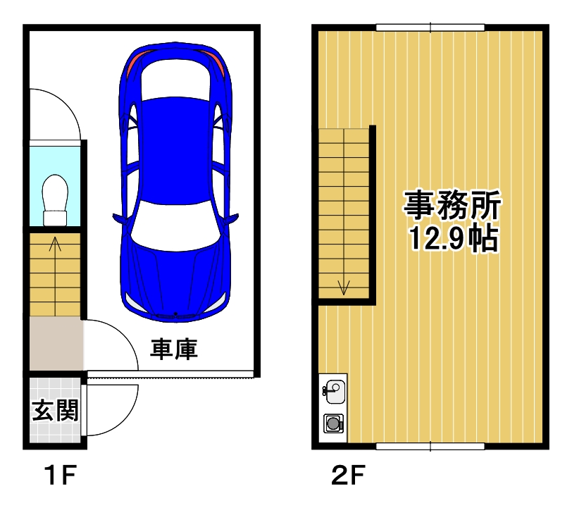 泉尾5丁目倉庫付き事務所の間取り