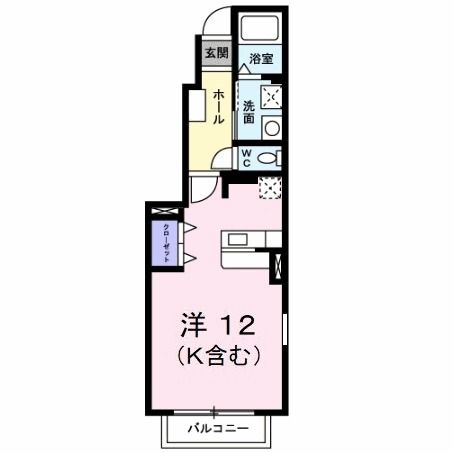 北九州市小倉南区若園のアパートの間取り