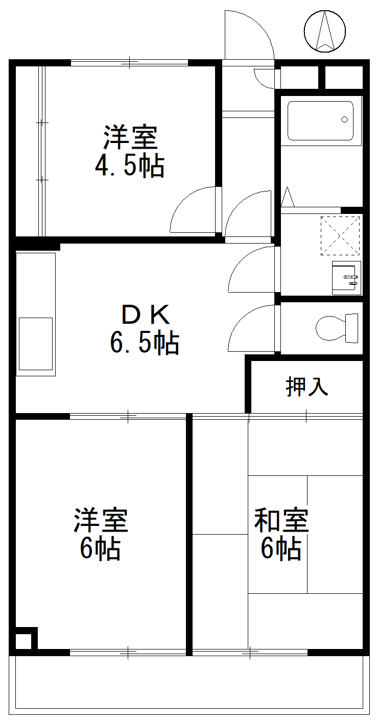 第一山喜ハイツの間取り