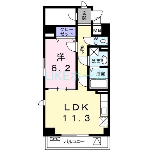 船橋市上山町のマンションの間取り