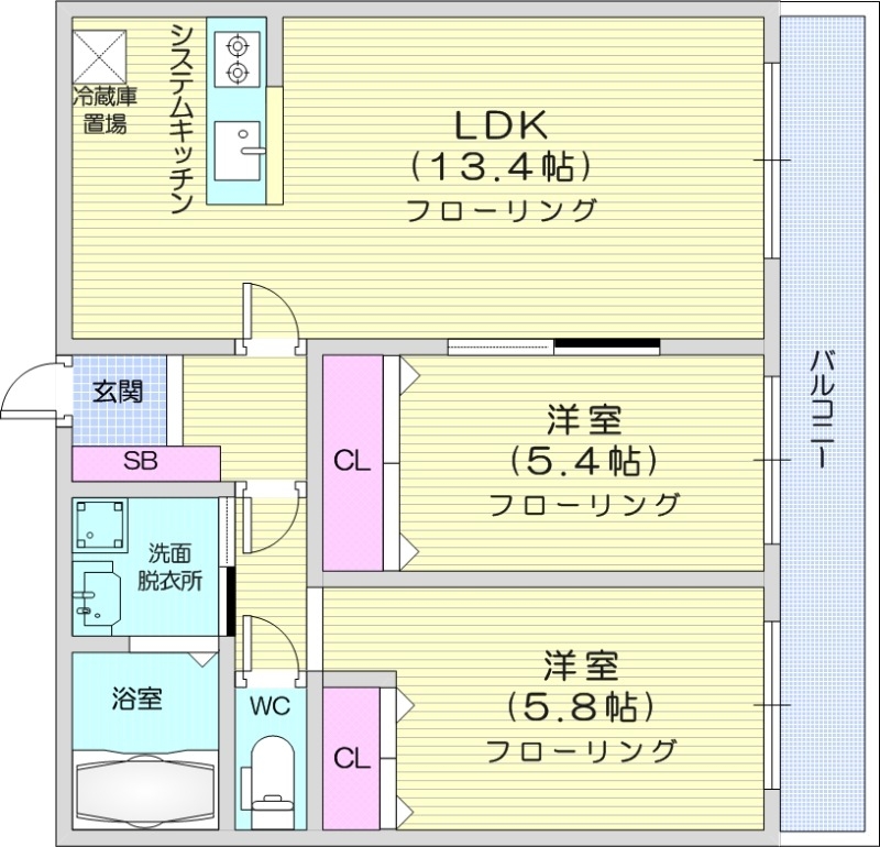 Roots 真駒内の間取り