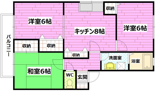 コウジィコート96　A棟の間取り