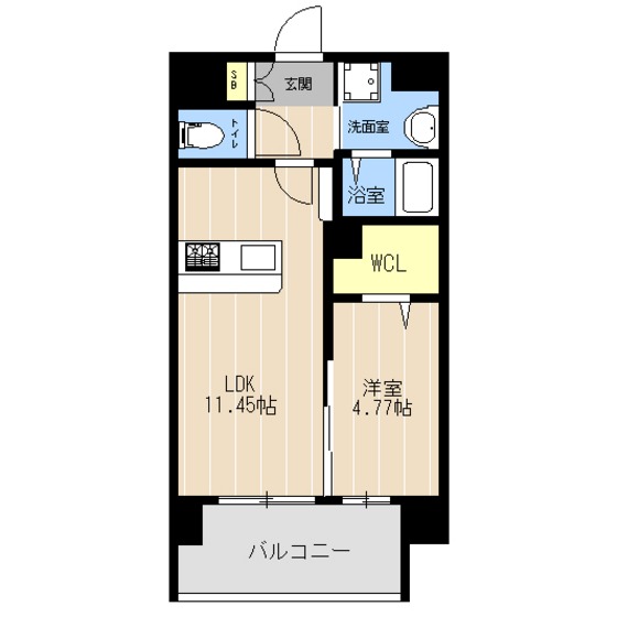 ＬＩＢＴＨ南熊本駅前の間取り