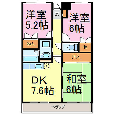 リバーサイドヴィレッジ　IIの間取り