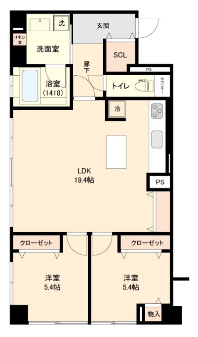 市川市妙典のマンションの間取り