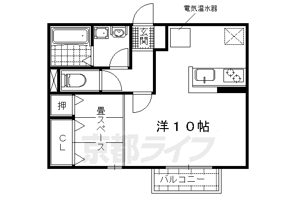 大津市坂本のアパートの間取り