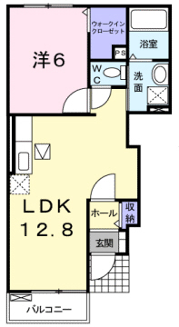 エルカーサ・桜木Ｃの間取り