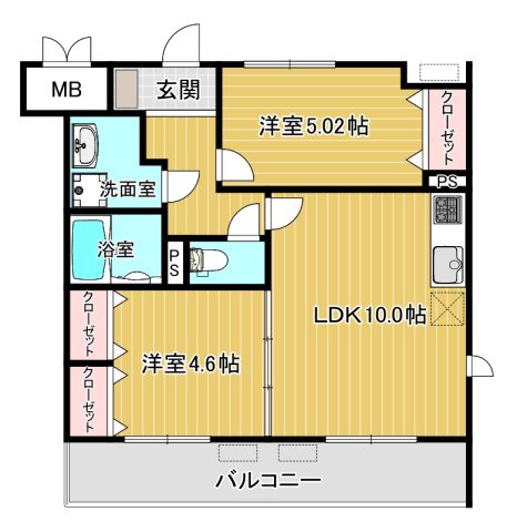 EXハイツ公園南Iの間取り