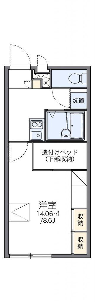 加須市北小浜のアパートの間取り