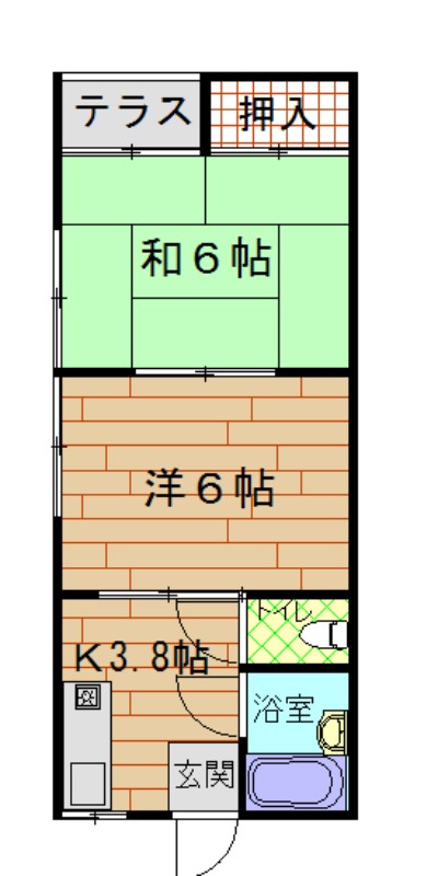 レジデンスオークラ　A２０２2の間取り