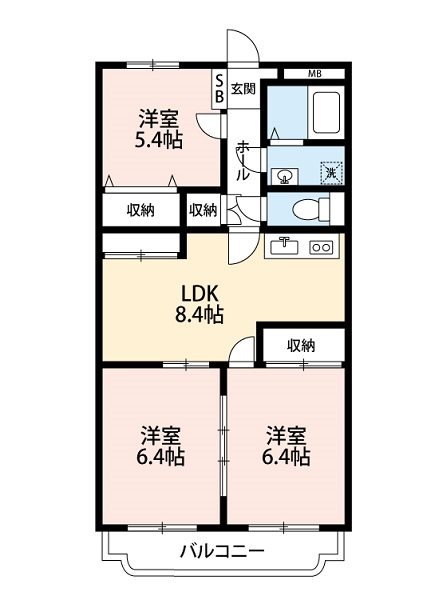 シャルム壱番館の間取り