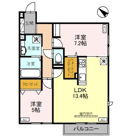 Ｄ－Ｇｒａｎｄｅ婦中の間取り