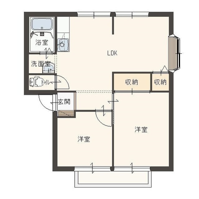 アイランドハイツＡの間取り