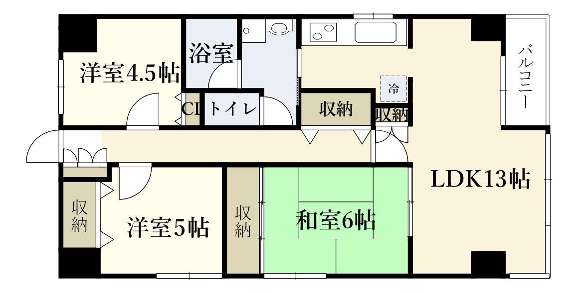 スカイコート上杉の間取り