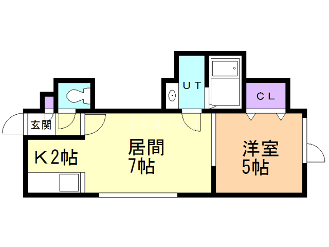 札幌市白石区中央二条のアパートの間取り