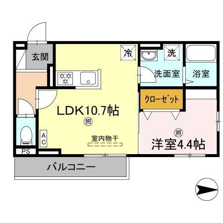 エレガンスコート 屋島の間取り