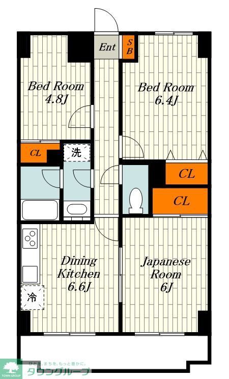 横浜市戸塚区品濃町のマンションの間取り