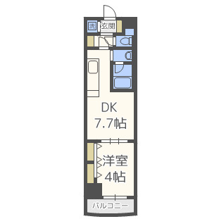 【ラシュレエグゼ阿波座の間取り】