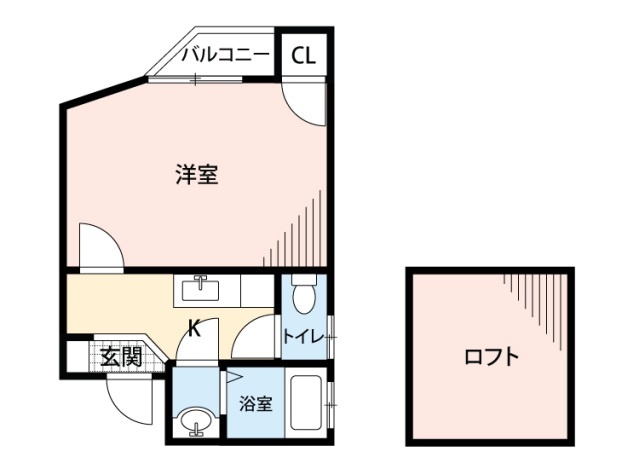 福岡市中央区谷のアパートの間取り