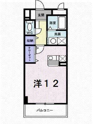 松山市竹原のマンションの間取り