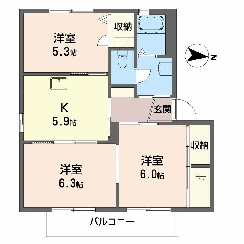 メゾンHIKOの間取り