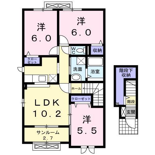 ［大東建託］ベル・グランツII　（おいらせ町）の間取り