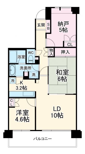 越谷南パークホームズの間取り写真
