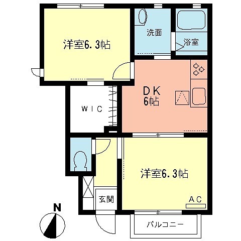 ウィスティリアCの間取り写真
