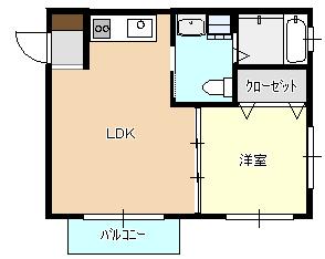 広島市南区本浦町のアパートの間取り