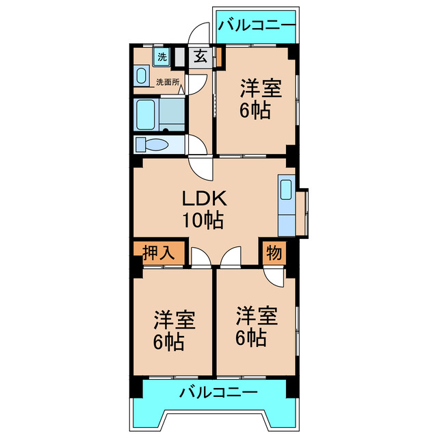 久本グランドハイツの間取り