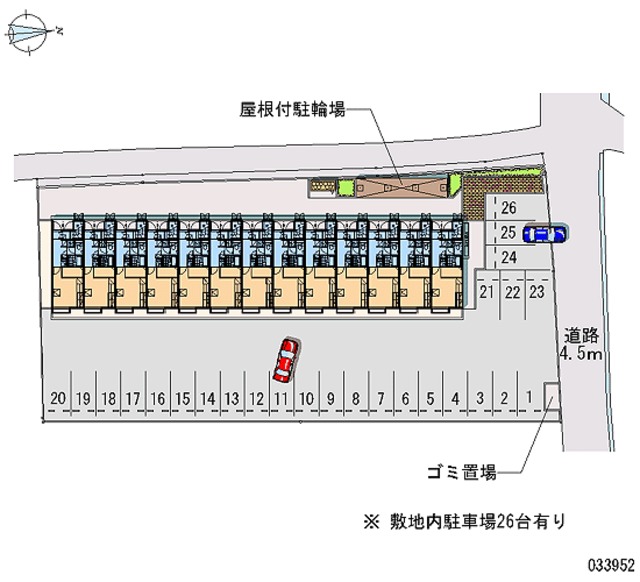 【高松市国分寺町新居のアパートの駐車場】