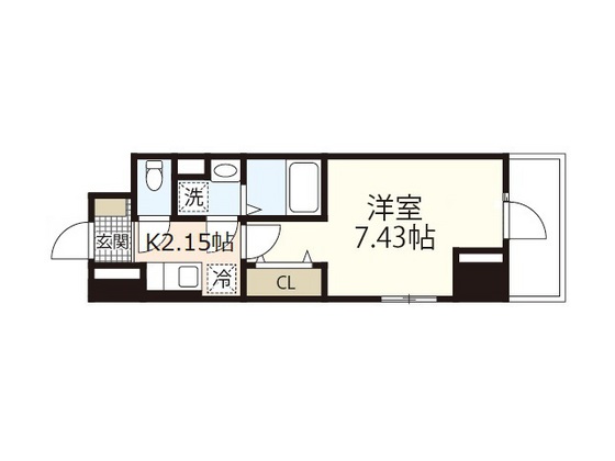 広島市西区南観音のマンションの間取り