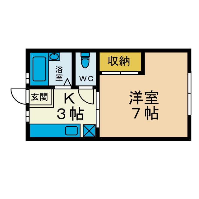 神奈川県厚木市栄町１（アパート）の賃貸物件の間取り