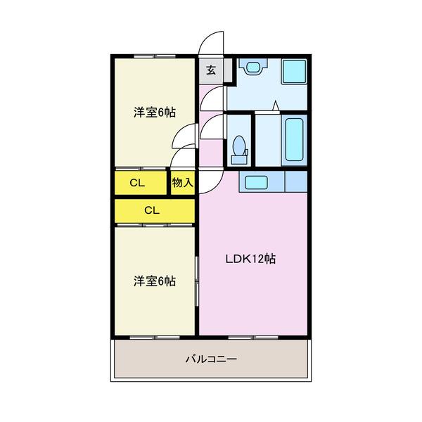 前橋市元総社町のマンションの間取り