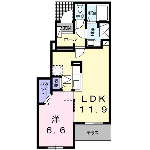 瀬戸内市邑久町尾張のアパートの間取り