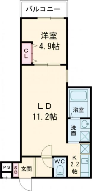 フジパレス西取石II番館の間取り