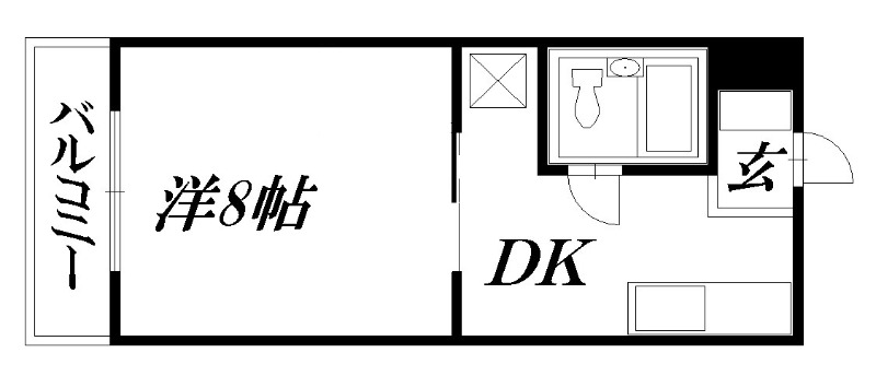 浜松市中央区渡瀬町のマンションの間取り