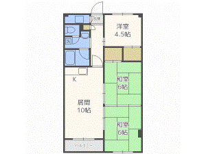 【長井マンションの間取り】